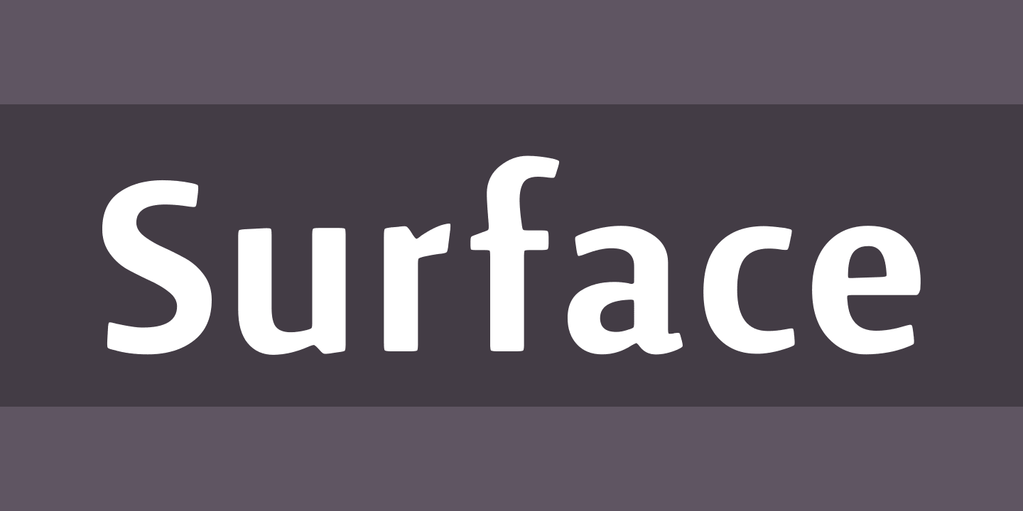 Surface Font preview